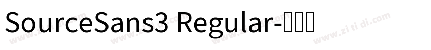 SourceSans3 Regular字体转换